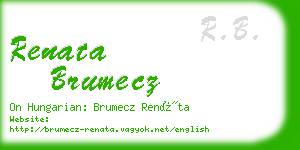 renata brumecz business card